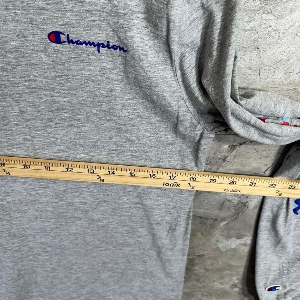 Champion grey long sleeve shirt with logo Size M #champion - Picture 5 of 6